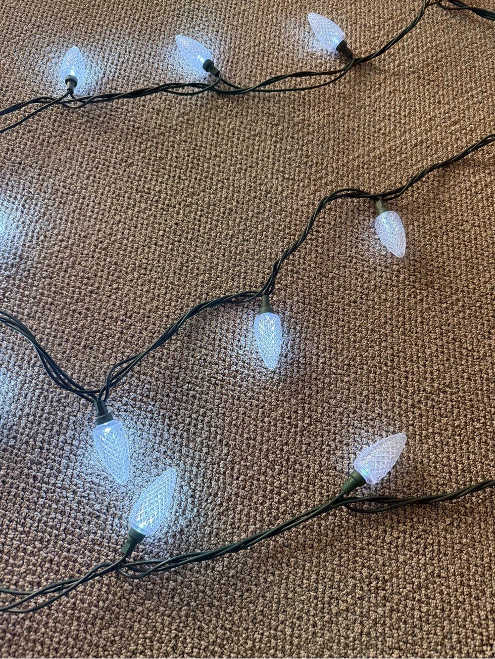 Outdoor/Indoor White LED C9 String Lights 15 feet